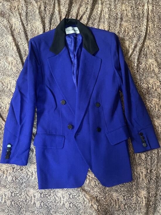 JH Collectibles Dresses & Skirts - JH Collectibles Vintage Royal Blue Women’s Collared Blazer Size 6 100% Wool